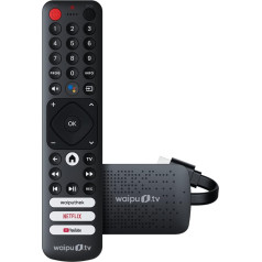 waipu. TV 4K Stick | Ietver tālvadības pulti ar ātrās izvēles pogām (ar TV vadības pogām) | TV caur WLAN | HDMI | 4K | HDR