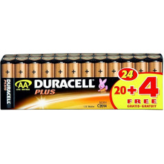 Duracell Batterie Plus Mignon AA 20er + 4 bezmaksas akumulatori Sonderpack