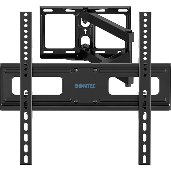 BONTEC TV sienas stiprinājums 26-65 collu plakaniem un izliektiem televizoriem, grozāms un nolietojams, izvelkams TV stiprinājums, maks. VESA 400 x 400 mm, līdz 45 kg, lieliski piemērots montāžai stūros.