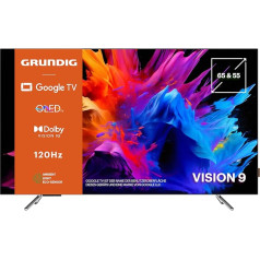 GRUNDIG 65 GOB 9480 TV 65 collu (164 cm) Google TV, OLED televizors, 4K UHD, Dolby Vision IQ, Dolby Atmos, 60 W skaņa, Google balss vadība, Smart TV, Bluetooth, sudraba krāsā