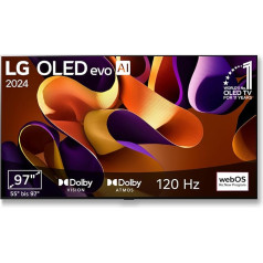 LG OLED97G48LW televizors 246 cm (97 collu) OLED evo televizors (α11 4K AI procesors, webOS 24, Dolby Vision, līdz 120 Hz) [2024. gada modelis]