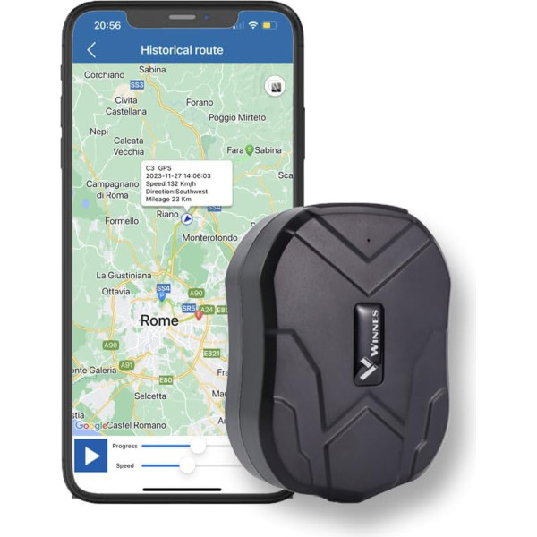 Winnes Tk905B 4G GPS Tracker Auto bez abonementa 10000 mAh Long Standby GPS Tracker Android Waterproof Anti-Theft Protection / Real Time Location / Geo-Fence Alarms / Free App / Multiple Alarm