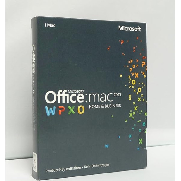 Microsoft Office Mac Home and Business 2011 - 1MAC (produkta atslēgas karte bez datu nesēju kartes)