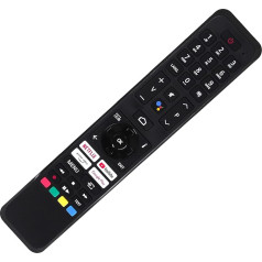 Oriģinālais RC45160 aizstāj RC43160 Bluetooth balss tālvadības pults, saderīga ar JVC Telefunken Toshiba Android Smart Full HD HDR LED TV ar Google Assistant