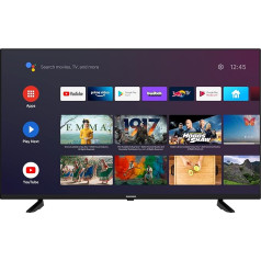 GRUNDIG (55 VOE 72) Televizors 55 collu (139 cm) LED televizors, Android TV, 4K UHD, HDR, Dolby Digital, Trīs uztvērēji, Iebūvēts Chromecast, Smart TV, melns