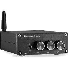 Nobsound Mini 200 W (100 W x 2) Bluetooth 4.2 TPA3116 digitālais pastiprinātājs HiFi Stereo D klases pastiprinātājs ar barošanas bloku