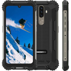 DOOGEE S58 PRO āra viedtālrunis, IP68 ūdensizturīgs Android 10 mobilais tālrunis, 5180 mAh akumulators, 6 GB + 64 GB, 5,71 collu FHD+, 16 MP + 16 MP trīskāršā kamera, NFC, GPS, Dual SIM 4G, melns