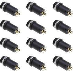 12 x 3,5 mm mini stereo stereo sieviešu kontaktdakša ar uzgriežņiem 3,5 mm stereo paneļa lodēšanas savienotājs austiņu audio video sieviete 4 pin ar zelta pārklājumu