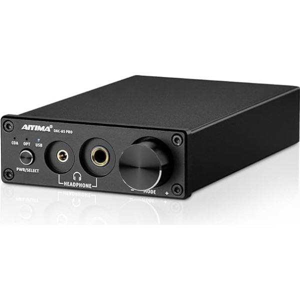 AIYIMA DAC A5 Pro Mini austiņu pastiprinātājs HiFi USB DAC dekodētājs audio 24 bitu 192 kHz mini stereo dekodētājs ar DC12V spriegumu