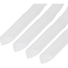 QUARKZMAN Pack of 4 Spiral Tube Wrap Cable Management Sleeve 9.8 ft 18 mm ID Elastīga PE kabeļu organizators datora vadu barošanas kabeļu gāzes vadam White