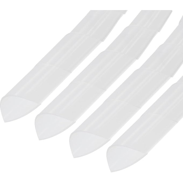 QUARKZMAN Pack of 4 Spiral Tube Wrap Cable Management Sleeve 9.8 ft 18 mm ID Elastīga PE kabeļu organizators datora vadu barošanas kabeļu gāzes vadam White