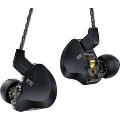 KEEPHIFI CCZ Solo DC02 In-Ear monitora vadu austiņas, dubultā magnētiskā shēma DD HiFi IEM austiņas, PU + PET kompozītmateriāla membrānas austiņas, augstākās kvalitātes matēta metāla austiņas datorspēlēm, mūziķiem