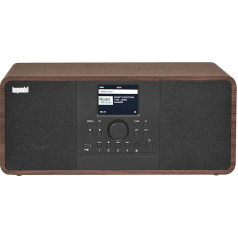 Imperial DABMAN i205 CD - Interneta radio/DAB+ (2 × 15 W, CD atskaņotājs, straumēšanas pakalpojumi, Bluetooth, Web radio, FM radio, krāsu displejs, lietotņu vadība) - koka izskats