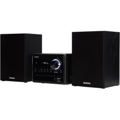 Aiwa MSBTU-300 Micro Hi-Fi sistēma ar Bluetooth, CD, USB, FM radio, melna