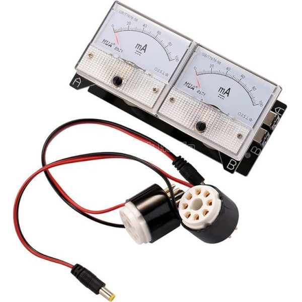 Nobsound 8-Pin Dual Bias Current Probe Tester Meter Pašreizējais zondes testera mērītājs EL34 KT88 6L6 6V6 6V6 6550 ventiļu lampu pastiprinātāja lampu pastiprinātājam