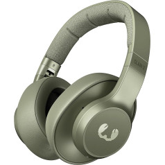 Fresh 'n Rebel Clam 2 bezvadu Bluetooth austiņas ar mikrofonu 80 stundu atskaņošanas laiks ar mikrofonu Salokāms apkārtējās skaņas režīms Ātras uzlādes audio ievade Vegan āda (žāvēti zaļa)