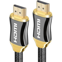 Eono 4K HDMI kabelis, 5m 18Gbps Ultra HD HDMI 2.0 Geflechtkabel Vergoldete Anschlüsse mit Ethernet/Audio Rückkanal Kompatibel mit Video 4K 2160p, 1080p, PC, Monitor, Laptop