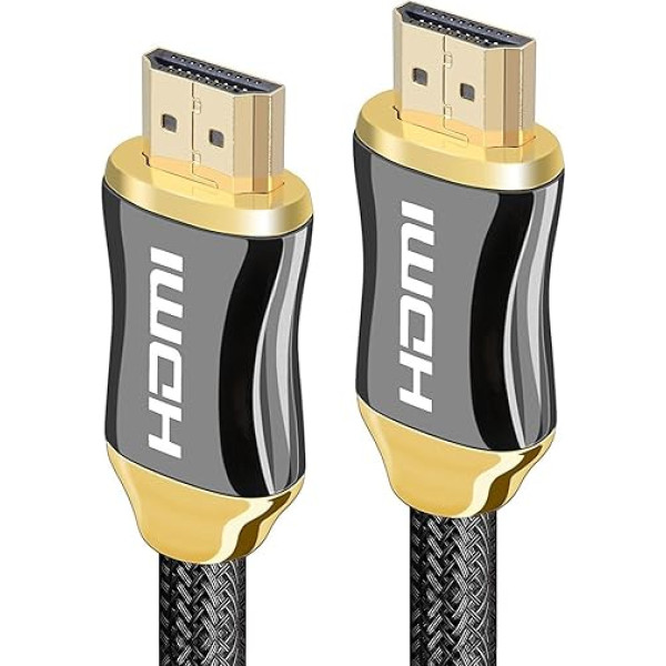 Eono 4K HDMI kabelis, 5m 18Gbps Ultra HD HDMI 2.0 Geflechtkabel Vergoldete Anschlüsse mit Ethernet/Audio Rückkanal Kompatibel mit Video 4K 2160p, 1080p, PC, Monitor, Laptop