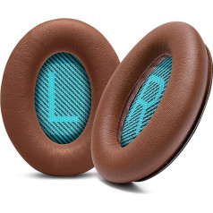 WC Wicked Cushions Premium rezerves ausu spilventiņi Bose austiņām - saderīgi ar QC15 / QC25 / QC35 & 35 ii / QC2 / AE2 / AE2i / AE2W / Soundlink - mīkstākas ādas luksusa atmiņas putas | Brown