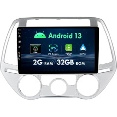 Android autoradio piemērots Hyundai I20 2010-2014 - 9 collu ar GPS navigāciju - atbalsta DAB/USB/Carplay/WiFi/4G/MirrorLink/SWC/AUX/Bluetooth/FM/RDS