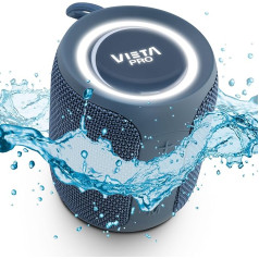 Vieta Pro Bluetooth skaļrunis, jaudīgs, 20 W, ūdensizturīgs, 12 stundu akumulators, mikrofons, Aux-in, USB-C, TWS, saderīgs ar Alexa, portatīvais skaļrunis #Groove