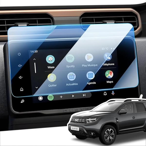 LANGBEAN Ekrāna aizsargplēve priekš Dacia Duster 2022 2023 2024 8 Inch Navigation Touchscreen Aizsargplēves Plēves Aksesuāri 9H rūdīta stikla ekrāna aizsargplēve