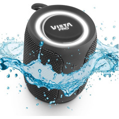 Vieta Pro Bluetooth skaļrunis, jaudīgs, 20 W, ūdensizturīgs, 12 stundu akumulators, mikrofons, Aux-in, USB-C, TWS, saderīgs ar Alexa, portatīvais skaļrunis #Groove