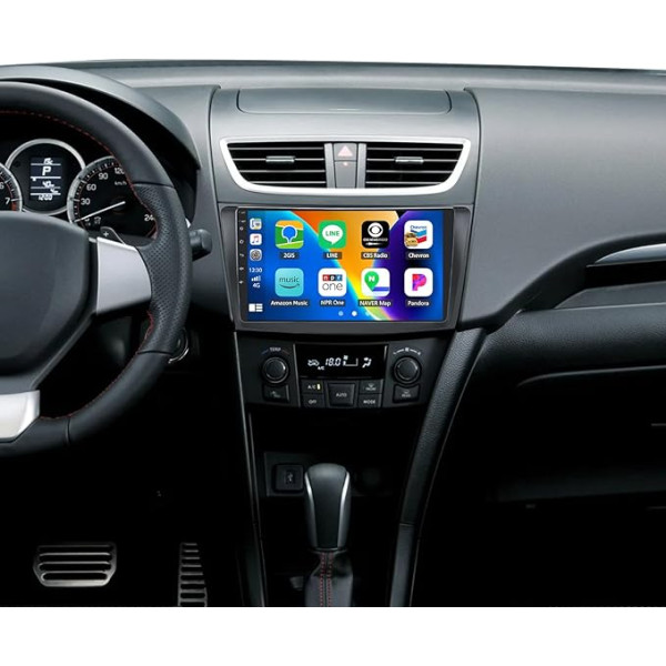 Auometo 2+64G Android 13 Carplay Android auto radio Suzuki Swift 2011-2017 Suzuki Ertiga 2012-2017, 9 collu skārienjūtīgais ekrāns, 1280 x 720, ar DSP GPS WiFi BT USB FM RDS Radio Mirror Link + 32 joslu ekvalaizers