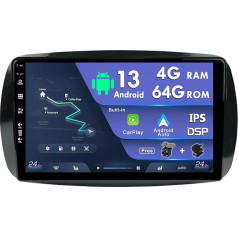 MISONDA Android Double DIN auto radio priekš Mercedes Benz Smart 453 Fortwo 2014-2020 GPS atpakaļskata kamera bezmaksas 4G + 64G 9 collu stūres vadības pults DSP WiFi DAB Carplay BT5.0 Mirrorlink RDS