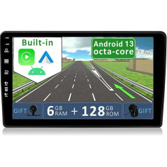 YUNTX [6GB + 128GB] Android 13 2 DIN autoradio Audi A4/S4/RS4 | Seat Exeo [Integrēts bezvadu CarPlay/Android Car/DSP] Kameras un mikrofona atbalsts DAB/Radio vadība/MirrorLink/WiFi/USB/4G