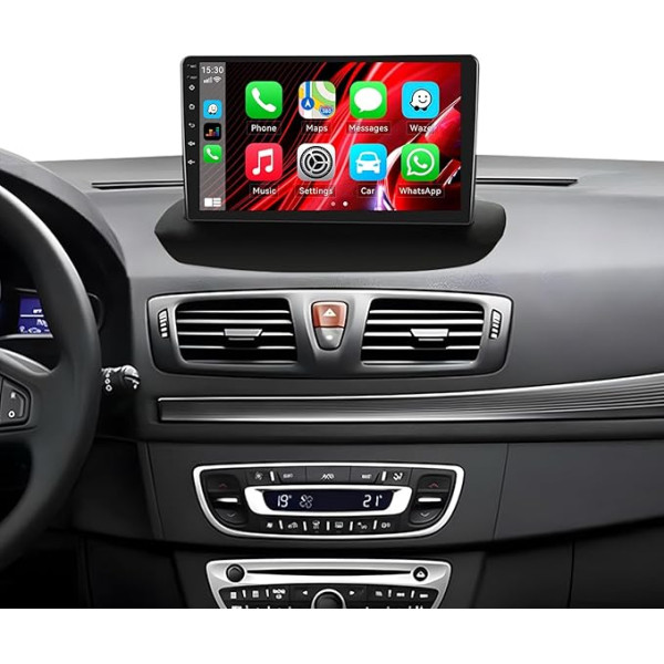 SIXWIN 2+64G Android 13 autoradio Renault Megane 3 2008-2014 ar Carplay/Android Car/Mirrorlink, 9 collu kapacitīvais skārienjūtīgais skārienjūtīgais ekrāns Atbalsta WiFi/GPS/FM/Bluetooth/SWC