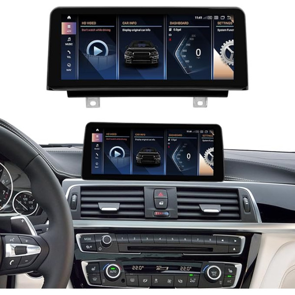 Android 13 Auto radio ar 10,25 collu skārienjūtīgo ekrānu BMW 3. sērijas F30/F31/F34/F35 4. sērijas F32/F33/F36 (2013-2016) ar NBT, multimediju auto radio atbalsta Apple Carplay, Android Car, Mirror Link, 8G + 256G