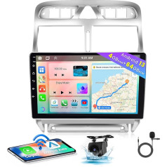 [8 Core 4+64GB] Android 13 auto radio, bezvadu CarPlay Android auto, Peugeot 307 SW CC (2002-2013) radio, 9 collu ekrāns, Bluetooth, Mirror Link, GPS WiFi WiFi DSP FM SWC USB