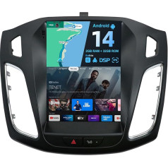 JOYX Android 13 IPS auto radio piemērots Ford Focus (2012-2017 - Iebūvēts CarPlay Android Car - Bezmaksas atpakaļgaitas kamera - 2G + 32G - 9,7 collu 2 DIN - DSP DAB stūres vadības pults WiFi Fast Boot 4G