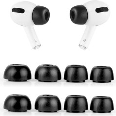 aceyoon In-Ear rezerves atmiņas putu ausu aizbāžņi AirPods Pro/Pro 2, 4 pāri austiņu uzlikas, izgatavoti no putuplasta trokšņu samazināšanas neslīdošiem piestiprinājumiem Ausu aizbāžņu uzgaļi