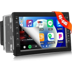 4G + 64G CAMECHO Dual 4 kodolu Android 13 auto radio VW Golf 4 Polo Sharan Jetta MK4 T5 Multivan ar navigāciju, 7 collu Double DIN auto radio ar Carplay Android auto Bluetooth RDS HiFi WiFi + atpakaļgaita