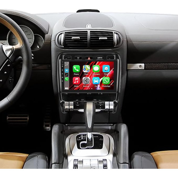 SIXWIN 4+64G Android 13 Carplay Android auto radio ar DSP Porsche Cayenne 9PA 2002-2010, 9 collu skārienjūtīgais ekrāns, 1280 x 720, ar GPS WiFi WiFi BT USB FM RDS Radio Mirror Link