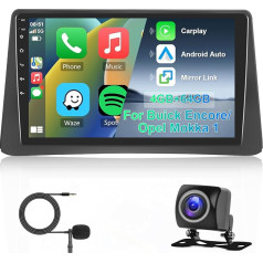 Hodozzy 8 Core 4G + 64G Android auto radio Buick Encore 2013-2015/Opel Mokka 1 2012-2016.9 collu IPS Touchscreen navigācija ar Carplay Android Car, 2 DIN radio Bluetooth DSP WiFi FM RDS atpakaļgaitas sistēma