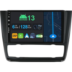 YUNTX 9 collu Android 13 auto radio ar navigācijas sistēmu BMW 1. sērijas E81 E82 E87 E88 2008-2012 Octa Core 6GB 128GB iebūvēts 4G LTE CarPlay & Android Car DSP DAB QLED Dual Band WiFi