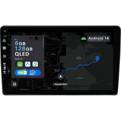 YUNTX 9 collu Android 13 autoradio ar satelītnavigāciju Audi A4 (B6/B7) | Seat Exeo | Octa Core | 6GB 128GB | Iebūvēts 4G LTE | CarPlay & Android Car | DSP | DAB | QLED | Dual Band WiFi | Bluetooth 5.0