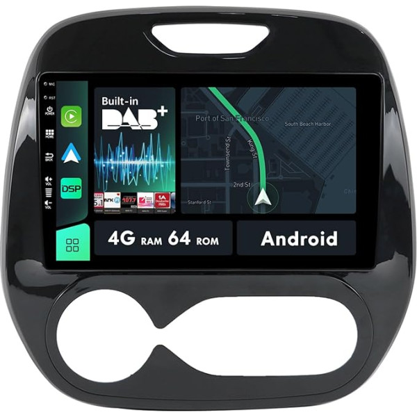 MISONDA DAB+ Android auto radio 9 collu IPS priekš Renault Kaptur Captur 2016-2019, atbalsta GPS navigāciju | Bluetooth | SWC | RDS/FM | Carplay | Android Car | WLAN | 4G | MirrorLink 4G+64G