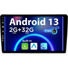 SXAUTO Android 13 IPS auto radio Renault Duster/Dacia Sandero/Lada Xray 2/Captur/Logan 2 - Iebūvēts CarPlay/Android Car - Bez kameras - 2G + 32G - Vadāms no stūres DAB Fast-Boot - 2 DIN 9