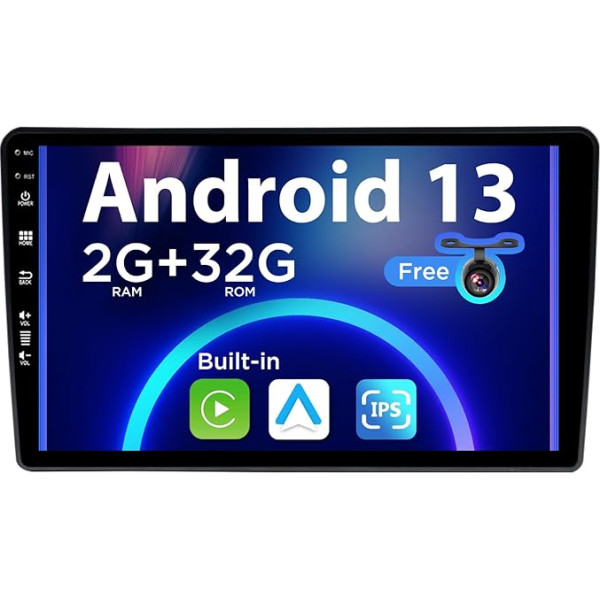 SXAUTO Android 13 IPS auto radio Renault Duster/Dacia Sandero/Lada Xray 2/Captur/Logan 2 - Iebūvēts CarPlay/Android Car - Bez kameras - 2G + 32G - Vadāms no stūres DAB Fast-Boot - 2 DIN 9