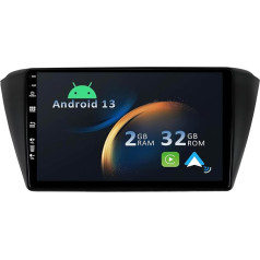 YUNTX Android 12 auto radio VW Skoda Fabia 2015-2019 [Integrēts CarPlay/Android Car/GPS]-9 collu IPS 2.5D skārienjūtīgais ekrāns Bezmaksas kamera DAB/ stūres vadības stūres vadība/MirrorLink/Bluetooth 5.0/WiFi/USB/4G