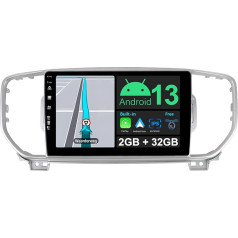 JOYX Android 12 IPS auto radio piemērots KIA Sportage4 KX5 (2016-2018) - Iebūvēts CarPlay Android Car - Bezmaksas atpakaļgaitas kamera - 2G + 32G - 9 collu 2 DIN - DSP DAB stūres vadība WiFi Fast Boot