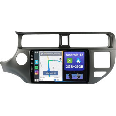 YUNTX Android 12 IPS auto radio priekš Kia Rio 4 K3 (2011-2015) [Iebūvēta bezvadu CarPlay/Android Car/GPS] Aizmugurējā skata kamera DAB/Radio vadība/360 kamera/Bluetooth 5.0/2 Din/USB/RDS