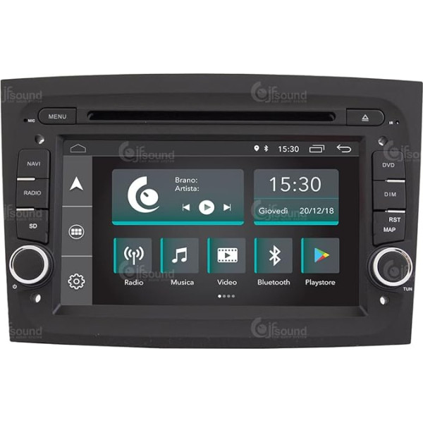 Personalizēts auto radio Fiat Doblò Android GPS Bluetooth Bluetooth WiFi USB DAB+ Touchscreen 7 collu 4Core Carplay Android automašīnai