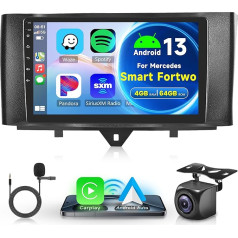 4G + 64G bezvadu Android auto radio 2 DIN Mercedes Benz Smart Fortwo 2011-2015