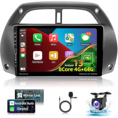 4 + 64G Android 13 Auto radio Toyota RAV4 2001-2006 - Wireless Carplay & Android Car - 9 collu skārienjūtīgais ekrāns ar EQ DSP WiFi WiFi GPS FM RDS Mirror Link Split Screen + AHD atpakaļskata kamera un mikrofons