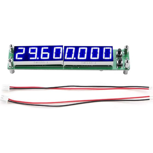 Frekvenču mērīšanas modulis PLJ-8LED-H HF signāla frekvenču skaitītāja cimometra testera modulis 0,1 ~ 1000 MHz, 125,5 mm x 25,5 mm x 21,5 mm (fona apgaismojums zils)